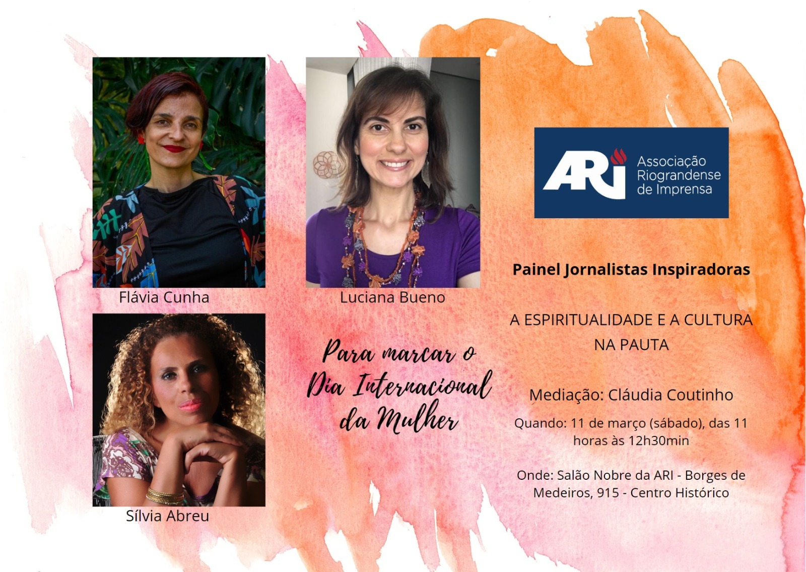 ARI realiza encontro ‘Jornalistas Inspiradoras’ para marcar o Dia Internacional da Mulher