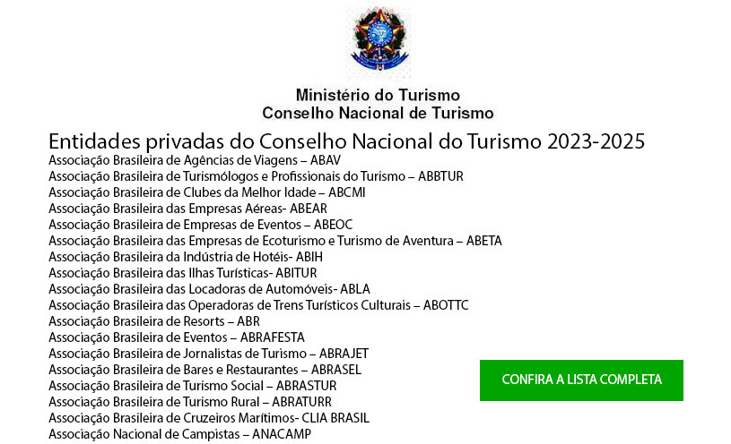 ABRAJET integra o Conselho Nacional do Ministério do Turimso Gestão 2023/2025