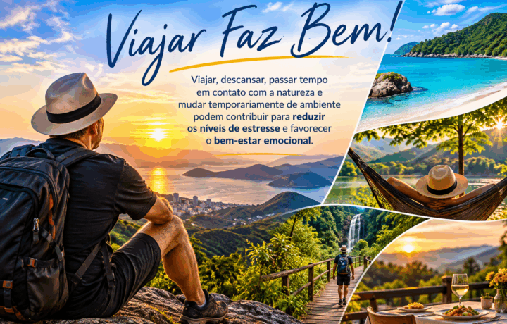 Viajar reduz níveis de estresse e favorece bem-estar emocional